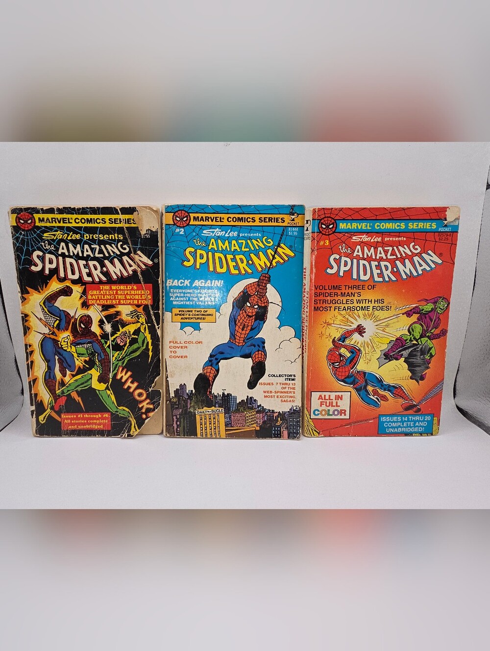 Amazing Spider-Man 1 2 3 (1977-79) Pocket Books Marvel Comics PB